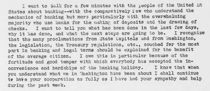 Banking Fireside Chat