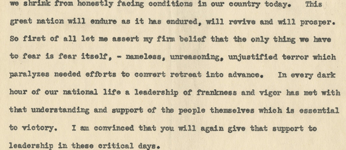 fdr first inaugural address