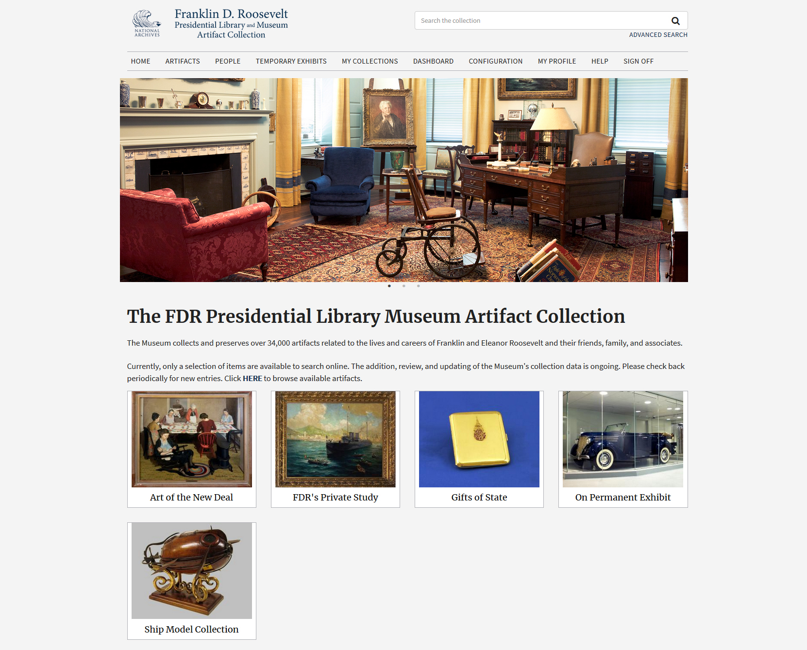 Artifact Collection - FDR Presidential Library & Museum