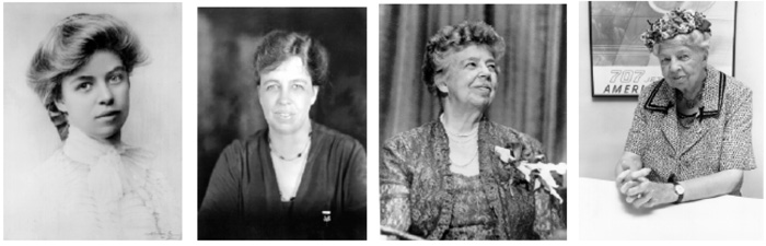Pictures of Eleanor Roosevelt throughout the years