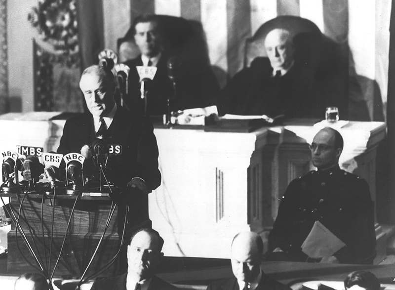 FDR speaking to Congress