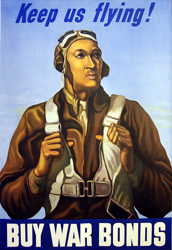 Tuskegee pilot on WW2 Bond Poster